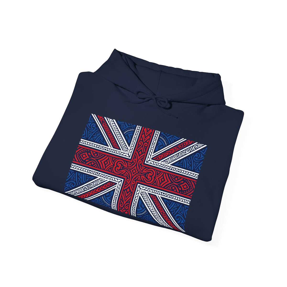 Union Jack Paisley Hoodie - British Flag Bandana Style Hooded Sweatshirt