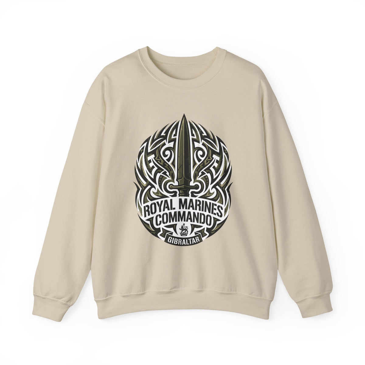 Royal Marines Commando Sweatshirt – Gibraltar Tribal Dagger Crewneck