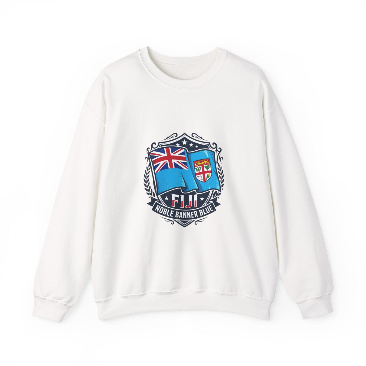 Fiji Crest Crewneck Sweatshirt – 'Noble Banner Blue' Heritage Pullover