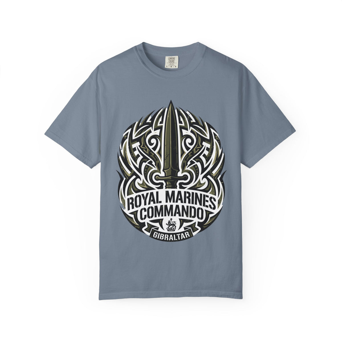 Royal Marines Commando T-Shirt — Gibraltar Tribal Dagger Military Tee