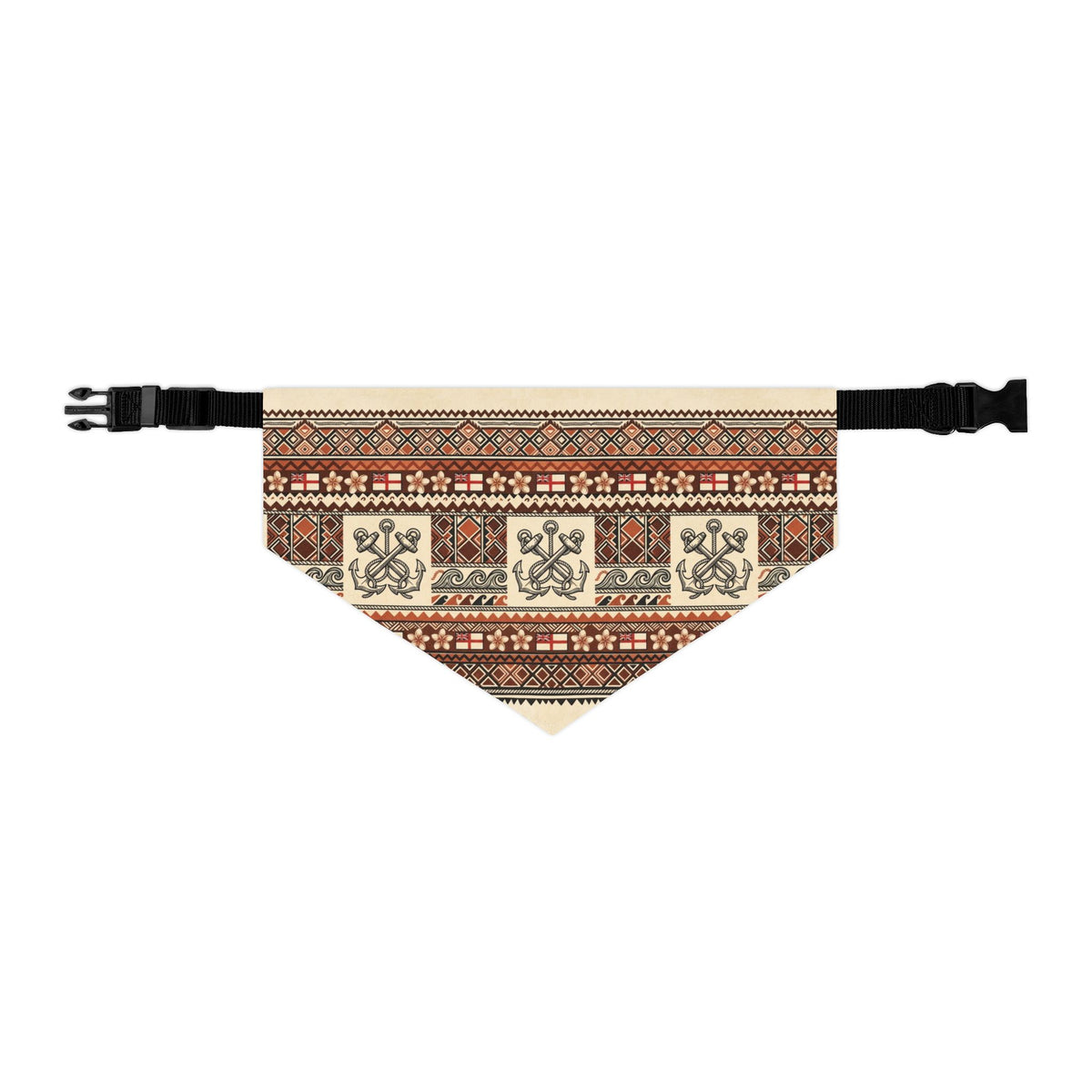 Boho Tribal Pet Bandana Collar — Rustic Aztec Print Dog & Cat Accessory