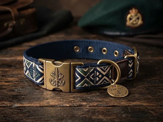 TribalNest Commando Masi Dog Collar - Fijian Heritage Style
